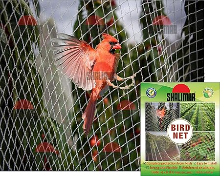 Shalimar Bird Net UV Stabilised HDPE Monofilament Netting Solution 06 X 08 (Feet)