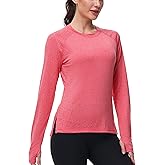 isnowood Women's Sun Protection Long Sleeve Shirts, UPF 50+ UV Rash Guard Swim Clothing, Workout Hiking Running Athletic Tops