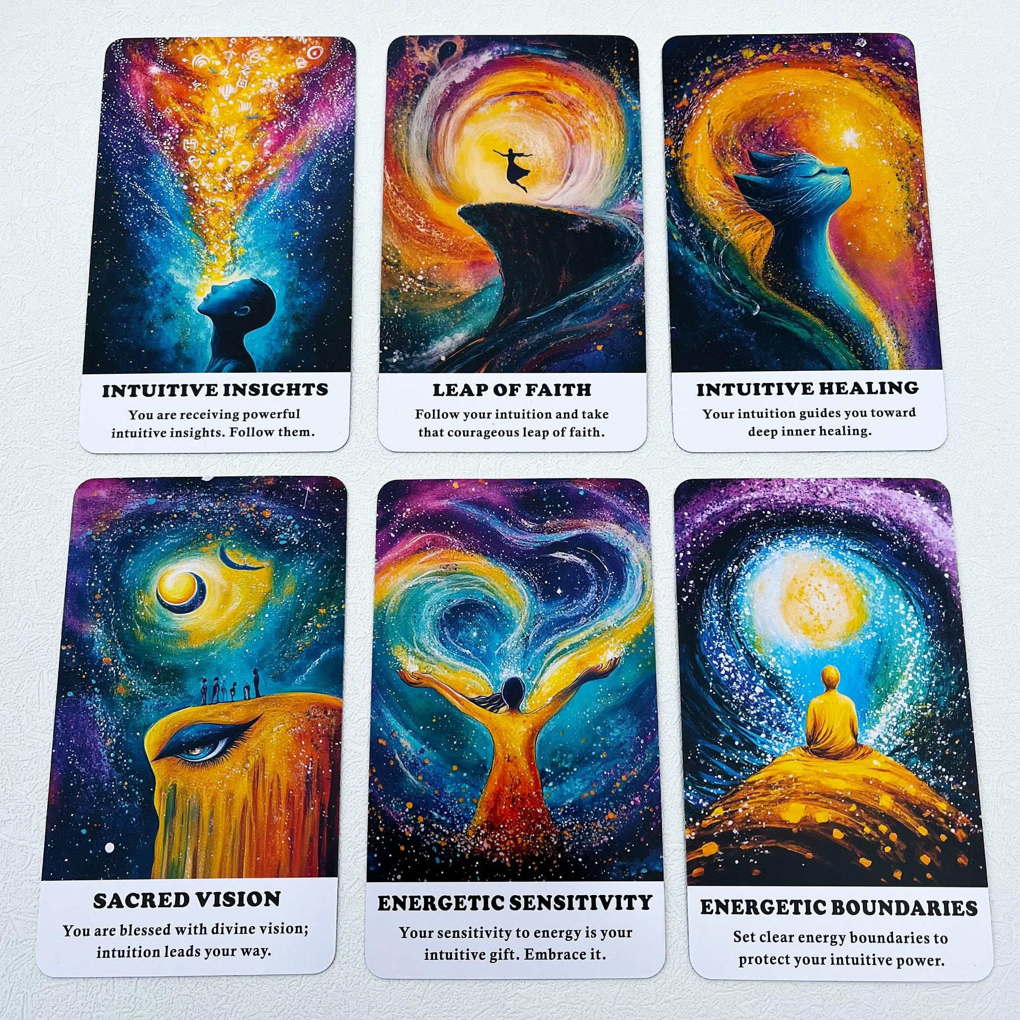 Intuitive Oracle Cards, Oracle Cards for Beginners, 56 Oracle Card Deck to Awaken Inner Wisdom, Enhance Psychic Abilities, Spiritual Guidance