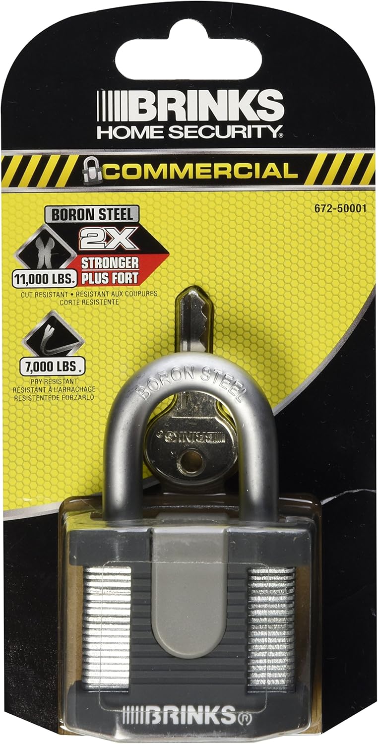 Brinks 50mm Laminated Steel Padlock 2-Pack - Heavy Duty Security For Outdoor Use