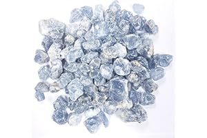 MINERALUNIVERSE 1/2 LB Celestite Crystal Rough Stones - Celestine Natural Stones - Raw Rocks Perfect for Cabbing, Tumbling, Lapidary & Polishing and Reiki Healing