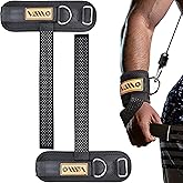 VAIIO 2Pcs Adjustable Weight Lifting Straps with D Ring | Original Non-Slip Dot Design for Deadlifts, Cable Machines & Powerlifting - 7mm Neoprene Padded Wrist Support with Breathable Mesh & Quick-Detach Hook-Loop - Reinforced Polyester-Cotton Straps for Men & Women