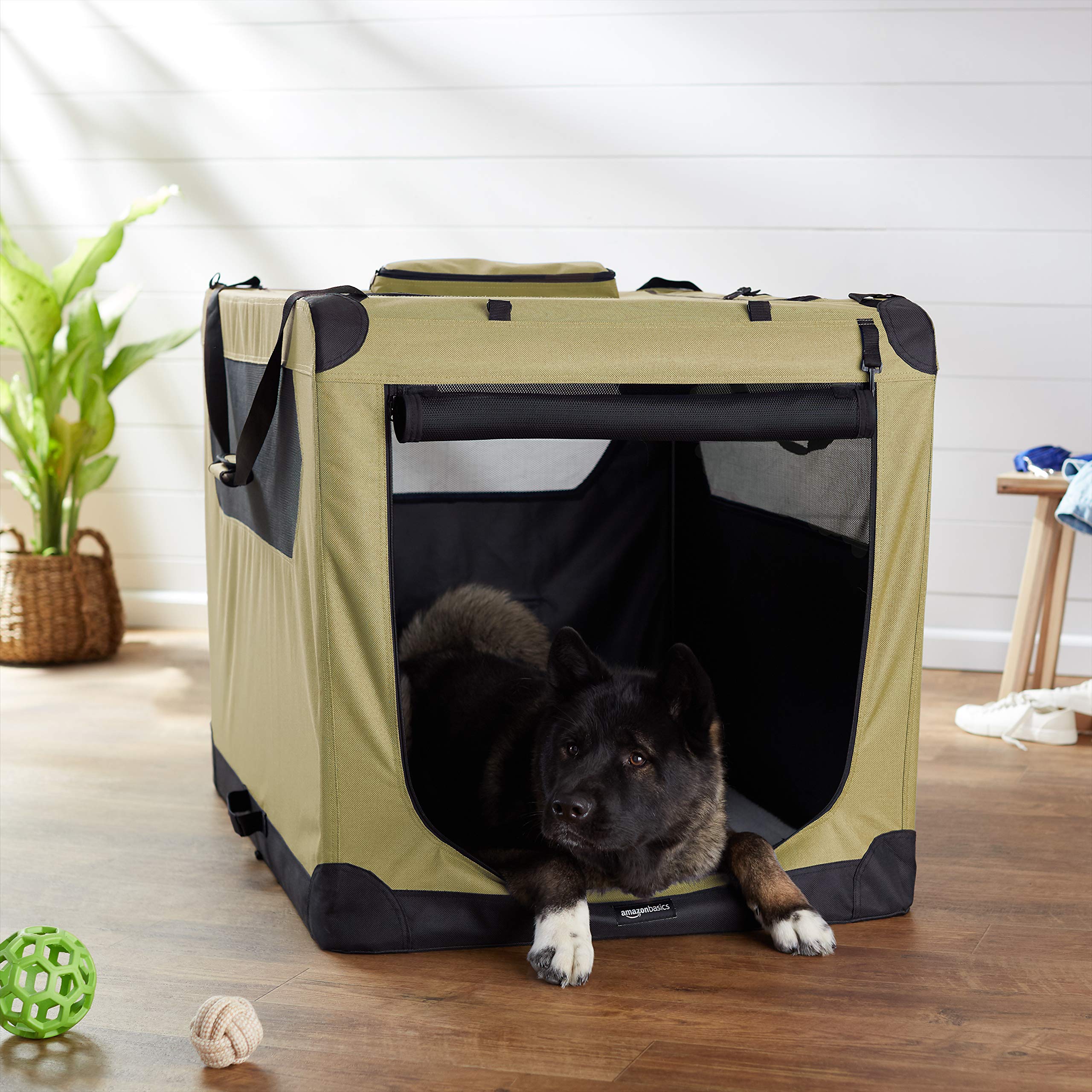 amazonbasics soft dog crate
