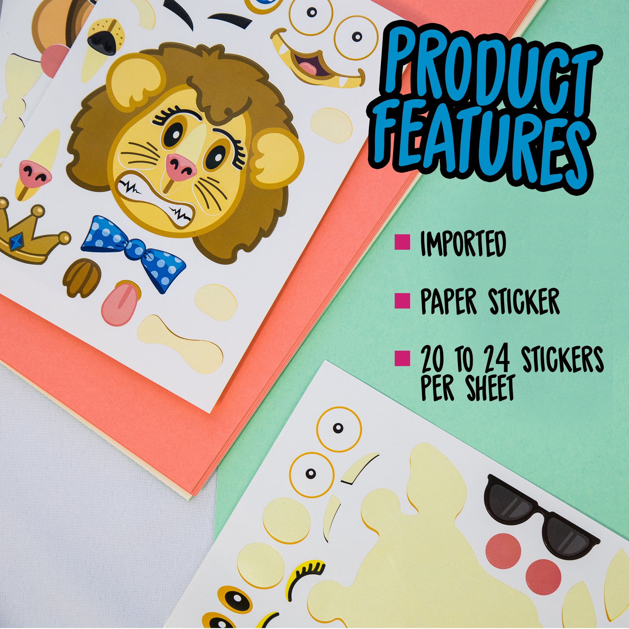 24 make a zoo animal sticker sheets great zoo and safari