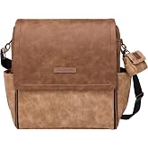 Petunia Pickle Bottom Boxy Backpack, Diaper Bag, Stylish Baby Bag, Spacious Backpack, On-The-Go Moms, Brioche