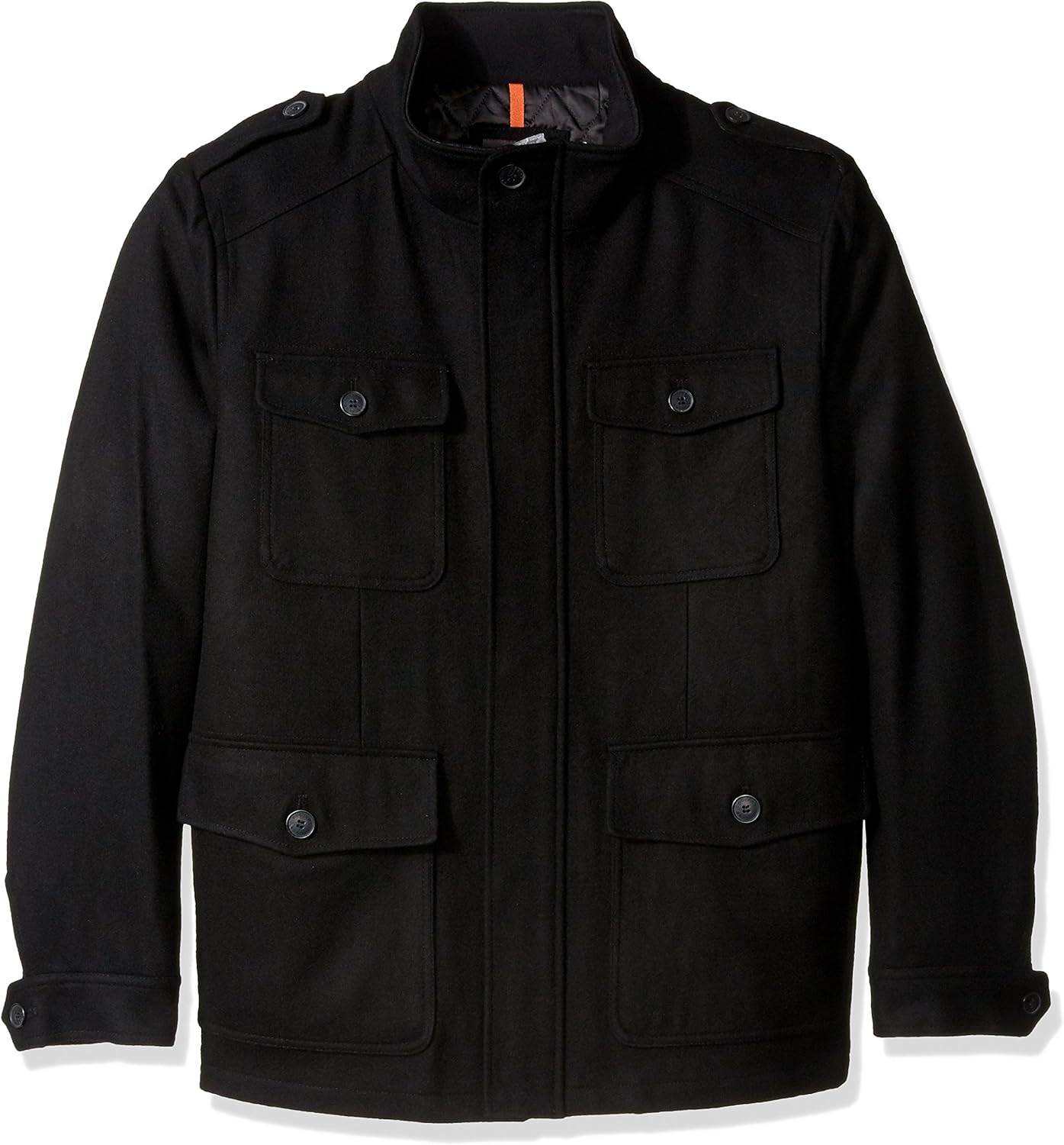 Dockers Men's Size Wool Melton Four Pocket Military, Black, 4XLarge