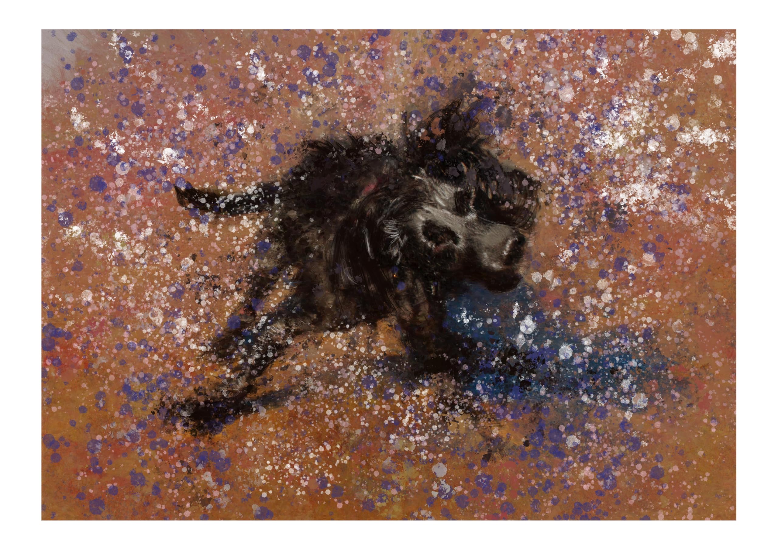 Working Cocker Spaniel Wall Art Print, Cocker Spaniel Picture, Home Decor