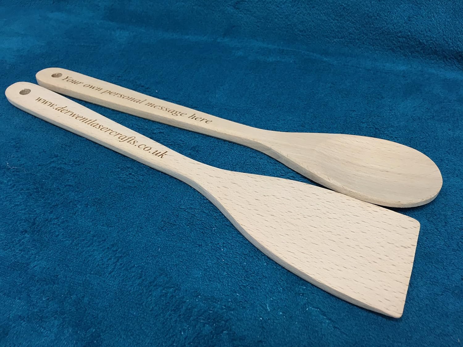 Personalised Engraved Wooden Spoon & Spatula Set Amazon.co.uk Kitchen