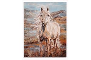 Yihui Arts Vintage Horse Pictures - Rustic Farmhouse Canvas Wall Art for Modern Contemporary Decor