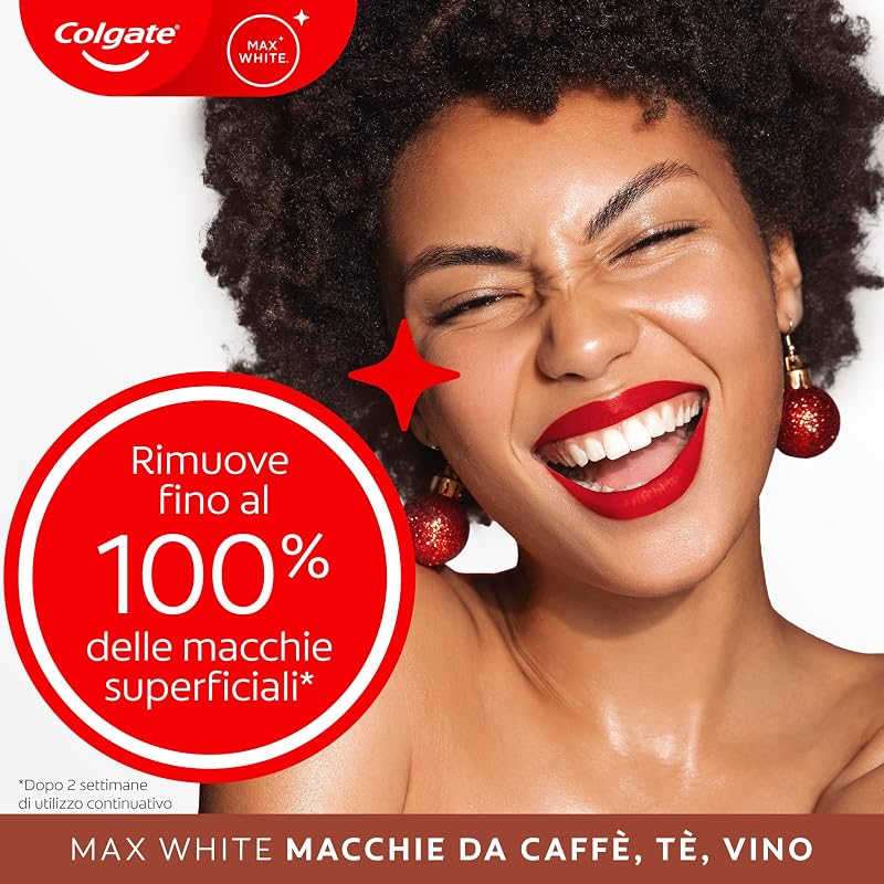 Max White, Dentifricio Sbiancante Per Caffè e Tè, 4x75 ml