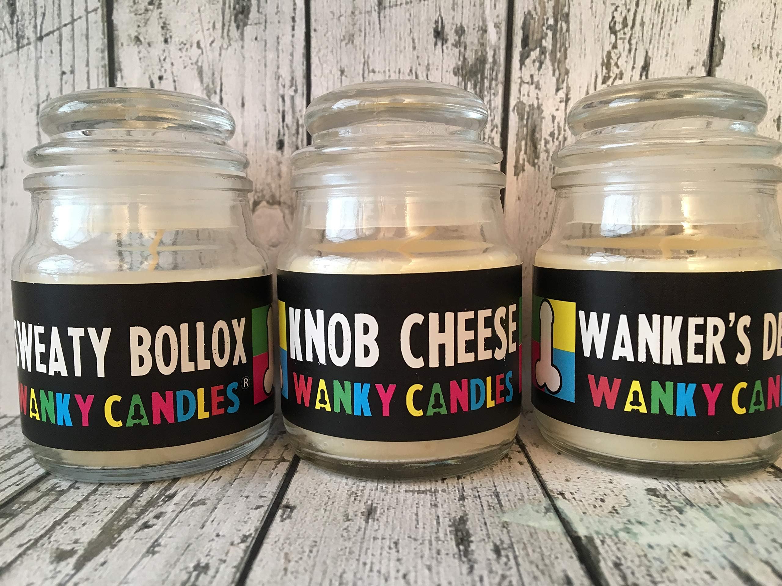 WANKY CANDLES Gift pack of 3 Rude/Funny/Offensive/Humour/Novelty - P1