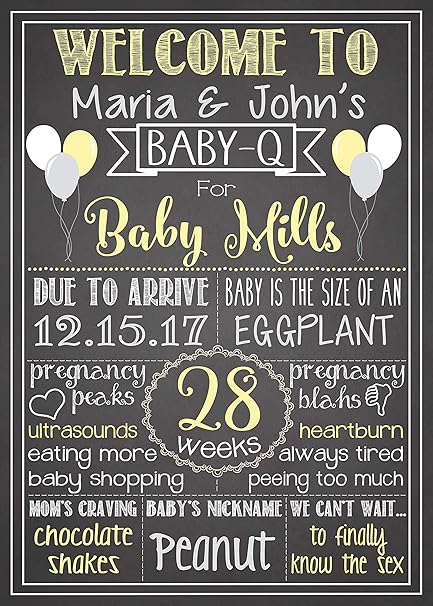 Amazon Com Dozili Personalized Baby Q Decorations Baby Shower