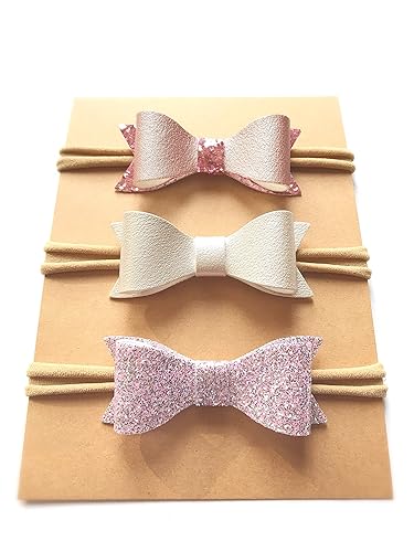 leather baby bows