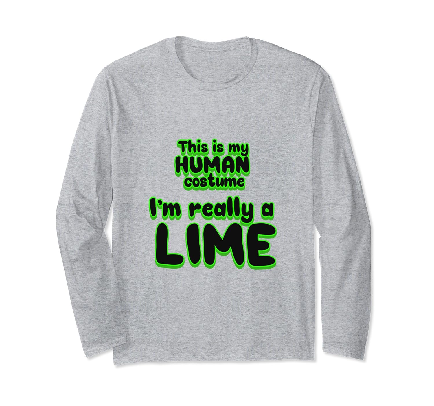 Human Costume Lime Halloween T-shirt Girls Boys Kids Gift-ANZ