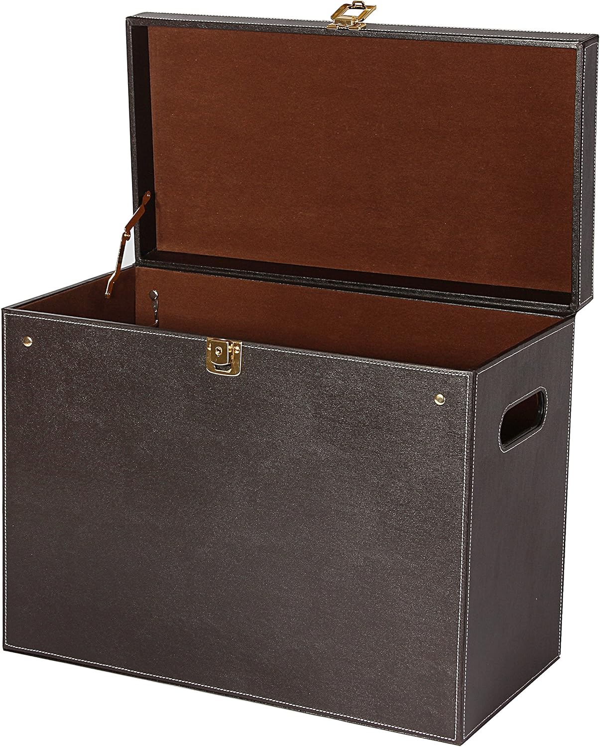 Osco Faux Leather Hanging File Box Brown Amazon.co.uk Office Products