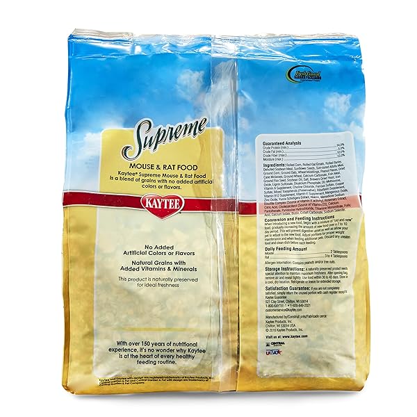 KAYTEE SUPREME PET MOUSE AND RAT FOOD, 4 LB