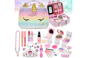 MRABBITOO Kids Makeup Kit for Girl - Kid Toys Real Washable Make up Set for Little Girls,Girls Makeup for Toddlers,Princess Play Makeup,Christmas Birthday Gifts Toy for Children 4 5 6 7 8 9 10 Year Old