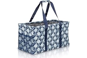 Lucazzi Extra Large Utility Tote Bag - Oversized Collapsible Pool Beach Canvas Basket