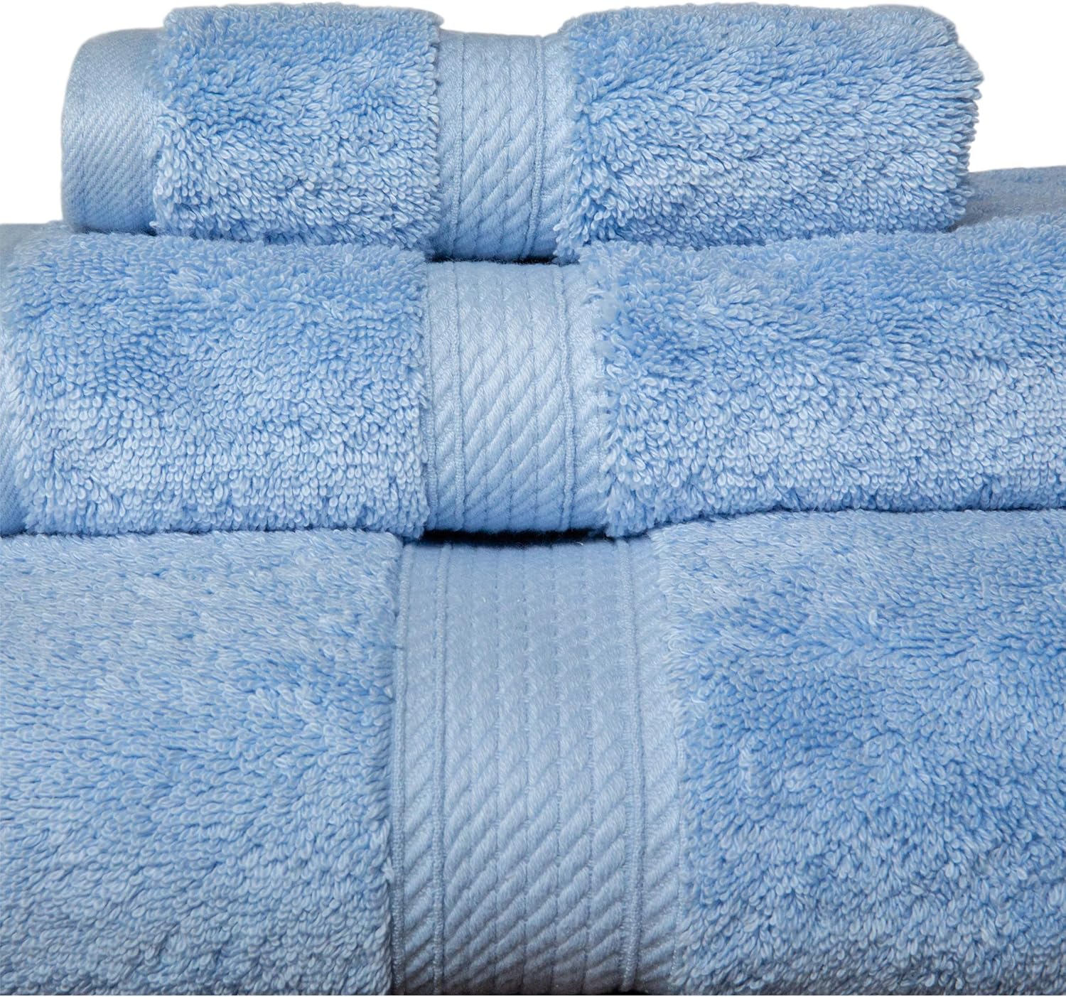 SUPERIOR Solid Egyptian Cotton 6-Piece Towel Set: Home & Kitchen