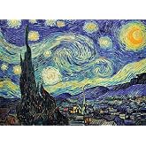 Palace Learning The Starry Night 1889 by Vincent Van Gogh - Fine Art Poster - Wall Art Print (LAMINATED, 18" x 24")