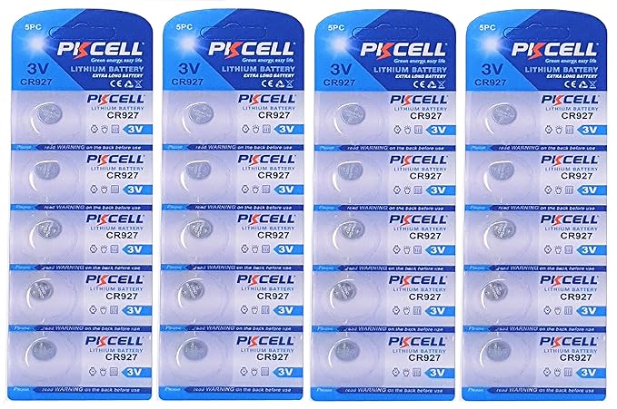 20 x CR927 3V Lithium Knopfzelle 30 mAh ( 4 Blistercard a 5 Batterien ) Markenware --- PKCELL ---