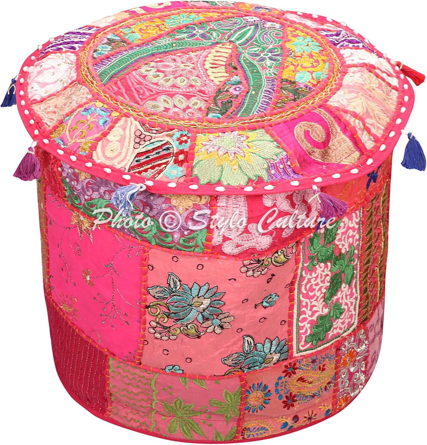 Stylo Culture Bufanda de Asiento de puf Tela Bufanda de puf Otomana de