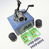 FTD - DRENNAN 7 Series 9-40 Fixed Spool FEEDER Fishing Reel - includes 2 Spare Composite Spools- also comes with 20 FTD Barbless Hooks to Nylon