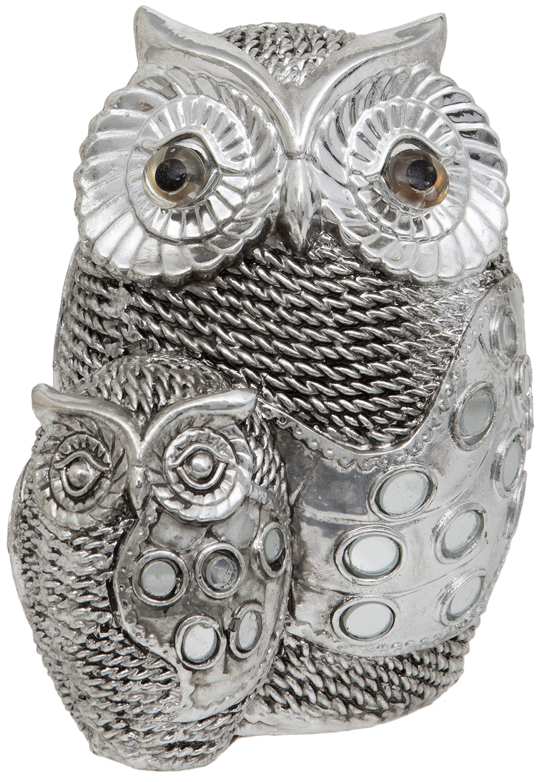 Maturi Owl and Baby Owlet Ornament - 5.5-Inch / 14cm