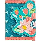 Stephen Joseph, Kids Unisex Wallet, Toddler Wallet for Boys and Girls with Applique Designs, Screen Printed Wallet with Zippered Coin Pocket, Turquoise Floral