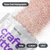 Hemway Rose Gold Holographic Glitter 100g Fine Craft Resin Nail Cosmetic view 4