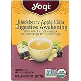 Yogi Tea Organic Blackberry Apple Awakening Digestive Cider, 16 CT