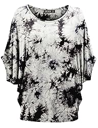 LL WT1096 Womens Tie Dye Scoop Neck Half Sleeve
