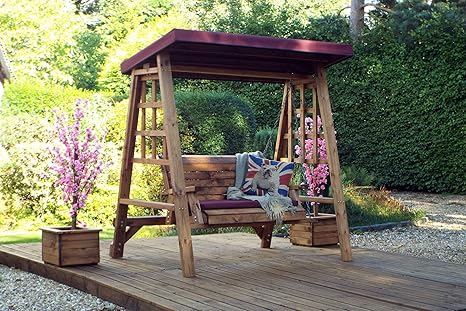 Amazon.de: Hollywoodschaukel für den Garten, 2-Sitzer, Holz