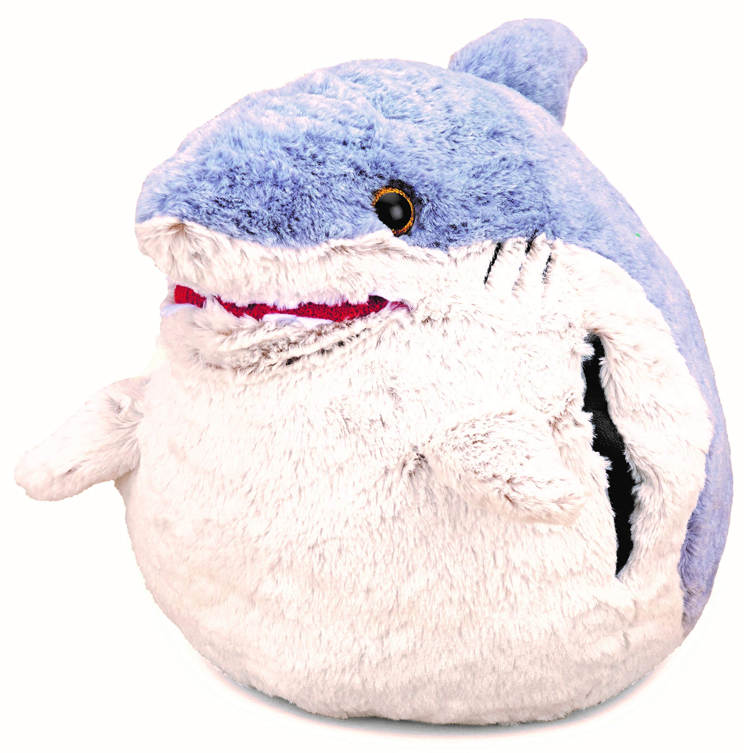 COZY NOXXIEZ Plush Hand Warmer Toys - Wildlife Animals - Childrens Cute Pillows, Fluffy Soft Plushies, Reusable Animal Cushion Presents for Girls, Boys, Babies (Shark)