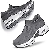 DOUSSPRT Womens Walking Shoes Slip on Sock Sneakers Lady Girls Nurse Mesh Air Cushion Platform Loafers Fashion Casual