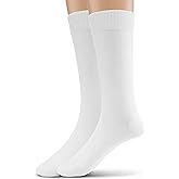 Silky Toes Modal Mens Crew Socks, Formal Mid-Length Dress Calf Socks 2 or 4 Pk