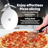 Zulay Kitchen Large Pizza Cutter Wheel Premium Stainless Steel Non-Slip Handle view 2