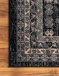 Unique Loom Taftan Collection Border Geometric