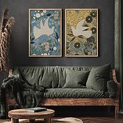 MUDECOR Framed Canvas Print Wall Art Set White