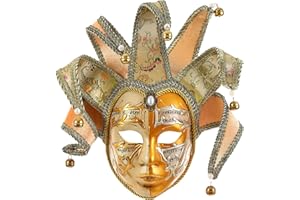 Quligeta Masquerade Venetian Jester Mask Music Mardi Gras Wall Decorative Art Collection Mask