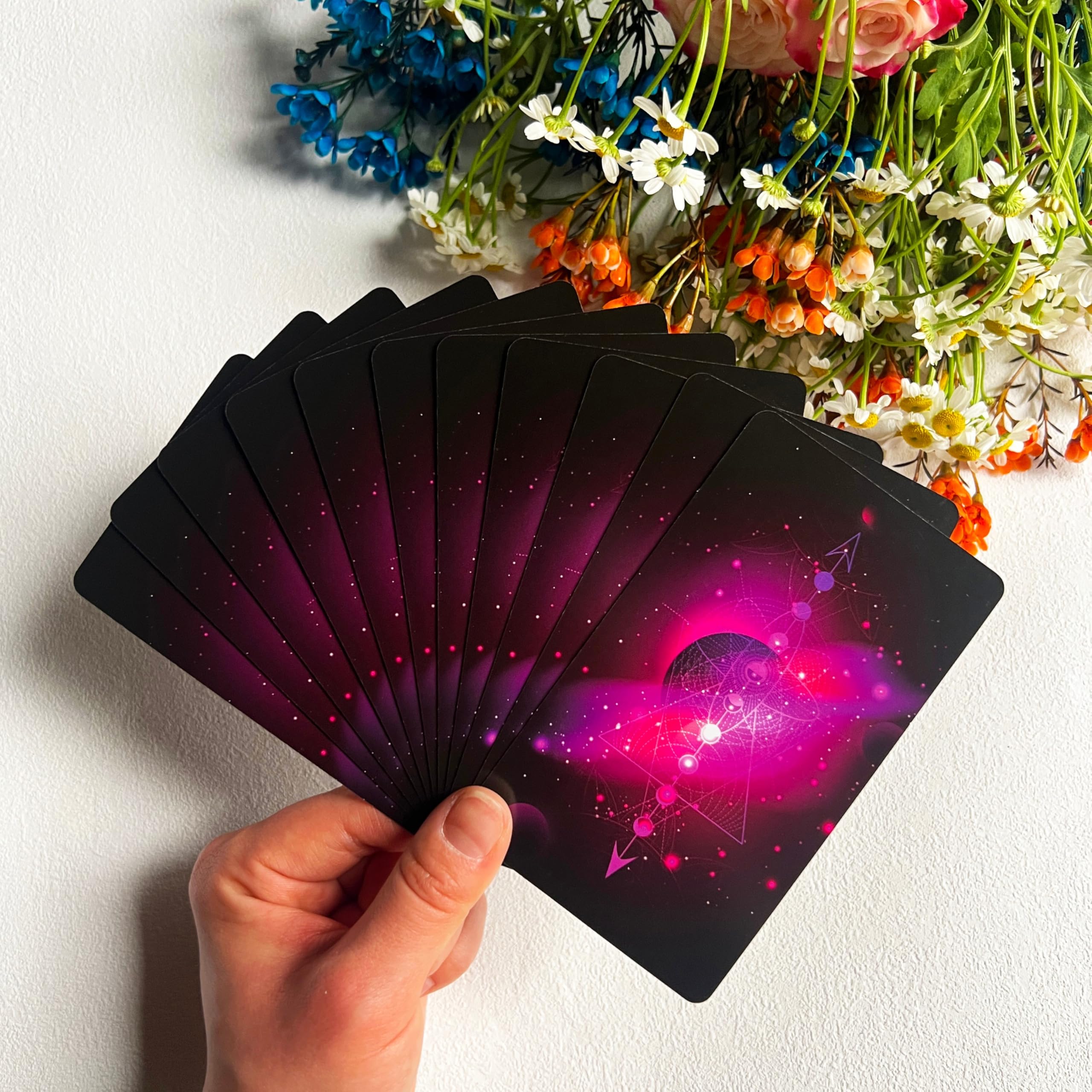 Colorful Neon Tarot Cards Deck With Guidebook for Beginners - 78 Classic Cards With Meanings