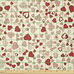 Ambesonne Vintage Valentine Fabric by The