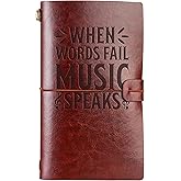 InnoBeta Music Lovers gifts Embossed Journal Notebook, for Music Lovers, musicians, teachers, men on Christmas, Birthday, Travel Diary, Lined Planner, 7x5 Inches - Speak