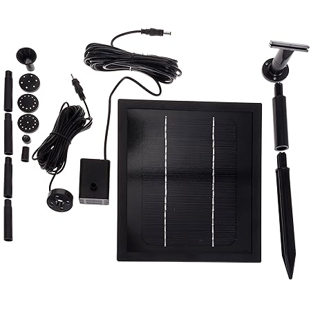 GreenLighting 3W Solar Powered Water Pump LED Light w/Battery (Black, 2000mAh)