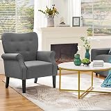 Yaheetech Modern Tub Chair Mid-Century Accent Chair Dark Grey view 4