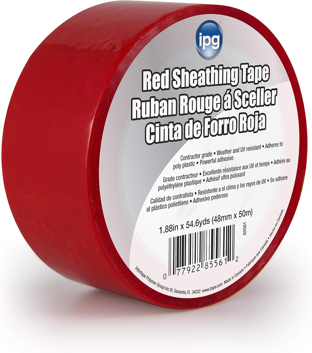 Intertape Polymer Group 5561USR Sheathing Tape 1.88Inch x 54.6Yard Red, Masking Tape Amazon