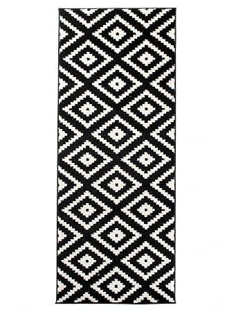 Amazon De Carpeto Laufer Teppich Modern Schwarz 70 X 300 Cm