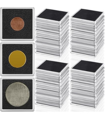 20 Capsules Acryliques Pour Pièces – 5 Tailles (20 à 40 Mm) – Noir Et Blanc – Rangement Sûr Et Transparent Pour Collectionneurs