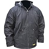 DEWALT Unisex Heated Heavy Duty Work Coat without Battery, Black, Large
