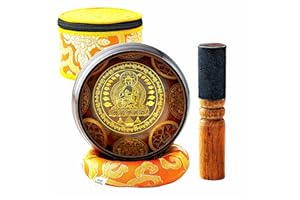 HEALING MONK Wonders Ladies Tibetan Singing Bowl Set – Handcrafted in Nepal – Meditation Sound Bowl for Healing, Stress Relief, Chakra Balancing – Ideal Gift for Yoga Lovers, Women & Men(Buddha)